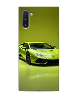 Чехол для Samsung Galaxy Note 10 с картинкой «Салатовый Lamborghini Huracan»