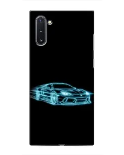 Чехол для Samsung Galaxy Note 10 с картинкой «Неоновый контур Lamborghini»