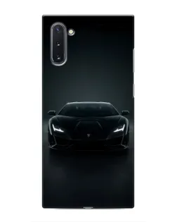 Чехол для Samsung Galaxy Note 10 с картинкой «Черный Lamborghini Aventador»