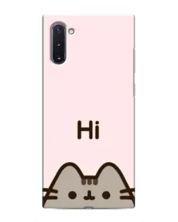 Чехол для Samsung Galaxy Note 10 с картинкой «Пушин говорит Hi»