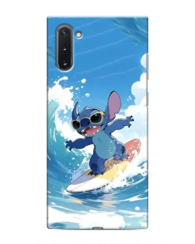 Чехол для Samsung Galaxy Note 10 с картинкой «Стич на волне»