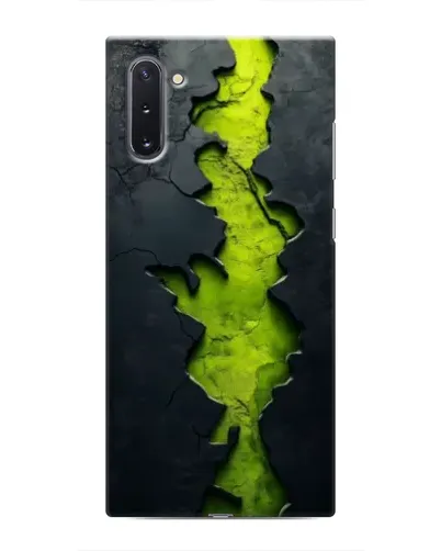 Чехол для Samsung Galaxy Note 10 с картинкой «Салатовый разлом скалы»