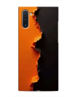 Чехол для Samsung Galaxy Note 10 с картинкой «Оранжевый разлом»