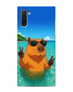 Чехол для Samsung Galaxy Note 10 с картинкой «Морская капибара»