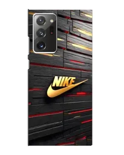 Чехол для Samsung Galaxy Note 20 Ultra с картинкой «Золотой Nike на металле»