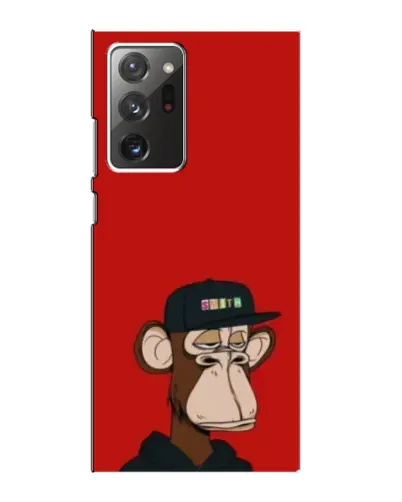 Чехол для Samsung Galaxy Note 20 Ultra с картинкой «Bored Ape — красный фон» Чехол для Samsung Galaxy Note 20 Ultra с картинкой «Bored Ape — красный фон»