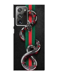 Чехол для Samsung Galaxy Note 20 Ultra с картинкой «Gucci — змея на полосе» Чехол для Samsung Galaxy Note 20 Ultra с картинкой «Gucci — змея на полосе»