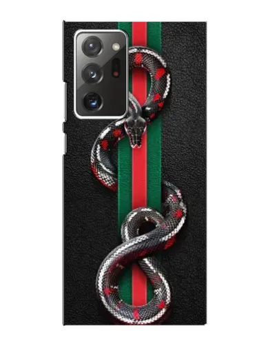Чехол для Samsung Galaxy Note 20 Ultra с картинкой «Gucci — змея на полосе» Чехол для Samsung Galaxy Note 20 Ultra с картинкой «Gucci — змея на полосе»