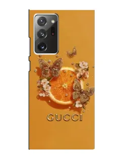 Чехол для Samsung Galaxy Note 20 Ultra с картинкой «Gucci — золотые бабочки» Чехол для Samsung Galaxy Note 20 Ultra с картинкой «Gucci — золотые бабочки»