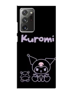 Чехол для Samsung Galaxy Note 20 Ultra с картинкой «Kuromi — черный минимализм»