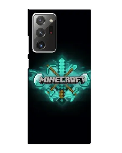 Чехол для Samsung Galaxy Note 20 Ultra с картинкой «Minecraft Diamond лого»
