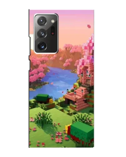 Чехол для Samsung Galaxy Note 20 Ultra с картинкой «Розовое дерево Minecraft»