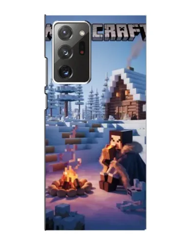 Чехол для Samsung Galaxy Note 20 Ultra с картинкой «Зимний Minecraft»