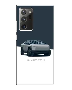 Чохол для Samsung Galaxy Note 20 Ultra з картинкою «Сріблястий Cybertruck Tesla»