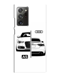 Чехол для Samsung Galaxy Note 20 Ultra с картинкой «Audi — контрастный дизайн»