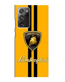 Чехол для Samsung Galaxy Note 20 Ultra с картинкой «Lamborghini Stripe желтый»
