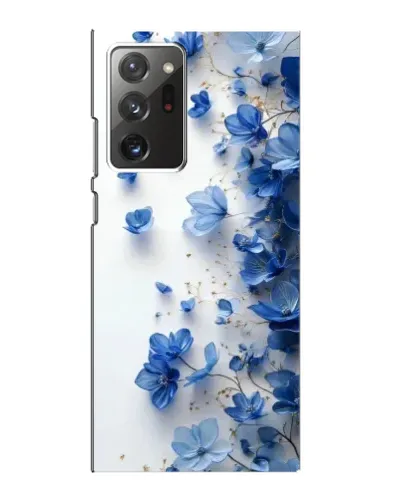 Чехол для Samsung Galaxy Note 20 Ultra с картинкой «Голубой цветочный каскад»