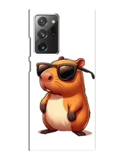 Чехол для Samsung Galaxy Note 20 Ultra с картинкой «Капибара в очках»
