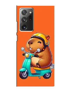 Чехол для Samsung Galaxy Note 20 Ultra с картинкой «Капибара на скутере»