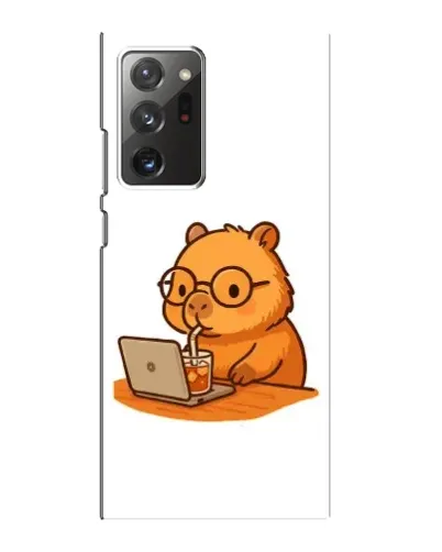 Чехол для Samsung Galaxy Note 20 Ultra с картинкой «Капибара с ноутбуком»