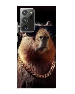Чехол для Samsung Galaxy Note 20 Ultra с картинкой «Капибара золотая цепь»