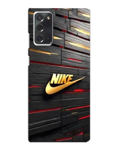 Чехол для Samsung Galaxy Note 20 с картинкой «Золотой Nike на металле»