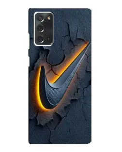 Чехол для Samsung Galaxy Note 20 с картинкой «Объемный логотип Найк»