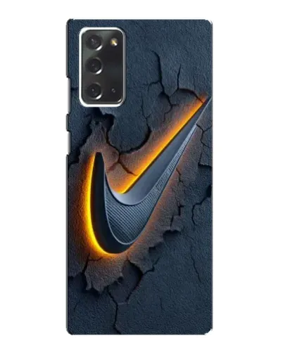 Чехол для Samsung Galaxy Note 20 с картинкой «Объемный логотип Найк»