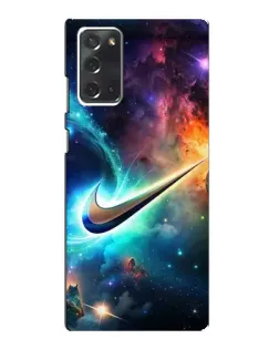 Чехол для Samsung Galaxy Note 20 с картинкой «Космический Nike Swoosh»