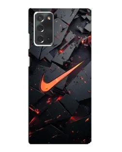 Чехол для Samsung Galaxy Note 20 с картинкой «Nike — эффект разломов»