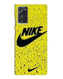 Чехол для Samsung Galaxy Note 20 с картинкой «Желтый текстурный Nike»
