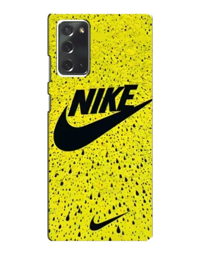 Чехол для Samsung Galaxy Note 20 с картинкой «Желтый текстурный Nike»