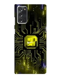 Чехол для Samsung Galaxy Note 20 с картинкой «Nike — золотая искра»