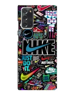 Чехол для Samsung Galaxy Note 20 с картинкой «Яркий коллаж Nike»