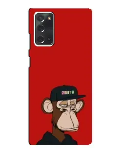 Чехол для Samsung Galaxy Note 20 с картинкой «Bored Ape — красный фон»