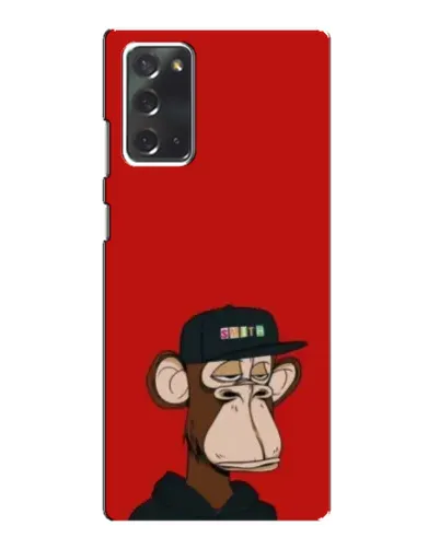 Чехол для Samsung Galaxy Note 20 с картинкой «Bored Ape — красный фон»