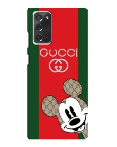 Чехол для Samsung Galaxy Note 20 с картинкой «Gucci — полосы и Микки»