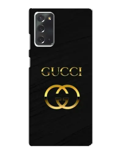 Чехол для Samsung Galaxy Note 20 с картинкой «Золотой логотип Gucci»