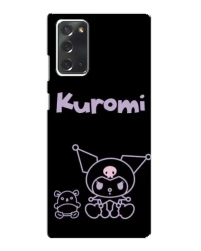 Чехол для Samsung Galaxy Note 20 с картинкой «Kuromi — черный минимализм»