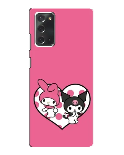 Чехол для Samsung Galaxy Note 20 с картинкой «Kuromi и My Melody»