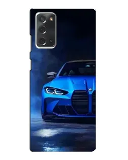 Чехол для Samsung Galaxy Note 20 с картинкой «Голубая BMW M4» Чехол для Samsung Galaxy Note 20 с картинкой «Голубая BMW M4»
