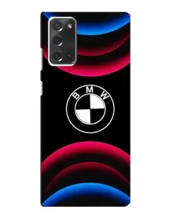 Чехол для Samsung Galaxy Note 20 с картинкой «Логотип BMW и неоновые дуги» Чехол для Samsung Galaxy Note 20 с картинкой «Логотип BMW и неоновые дуги»