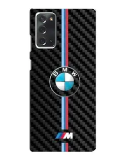 Чехол для Samsung Galaxy Note 20 с картинкой «Эмблема BMW и карбон» Чехол для Samsung Galaxy Note 20 с картинкой «Эмблема BMW и карбон»