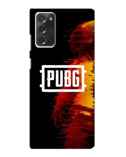 Чехол для Samsung Galaxy Note 20 с картинкой «Яркий логотип PUBG»