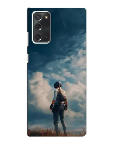 Чехол для Samsung Galaxy Note 20 с картинкой «Герой PUBG на скале»