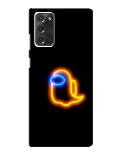 Чехол для Samsung Galaxy Note 20 с картинкой «Among Us неоновое сияние»