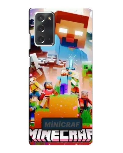Чехол для Samsung Galaxy Note 20 с картинкой «Minecraft герои игры»