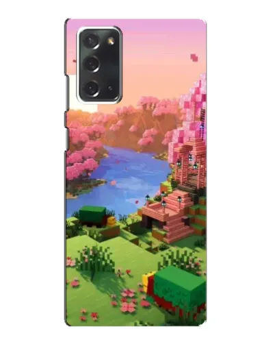 Чехол для Samsung Galaxy Note 20 с картинкой «Розовое дерево Minecraft»