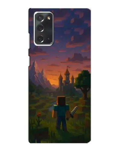 Чехол для Samsung Galaxy Note 20 с картинкой «Стив у башни»