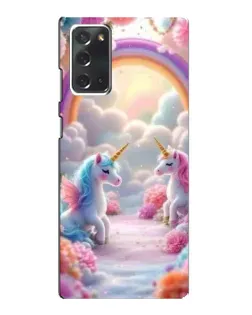 Чехол для Samsung Galaxy Note 20 с картинкой «Радуга и единороги» Чехол для Samsung Galaxy Note 20 с картинкой «Радуга и единороги»